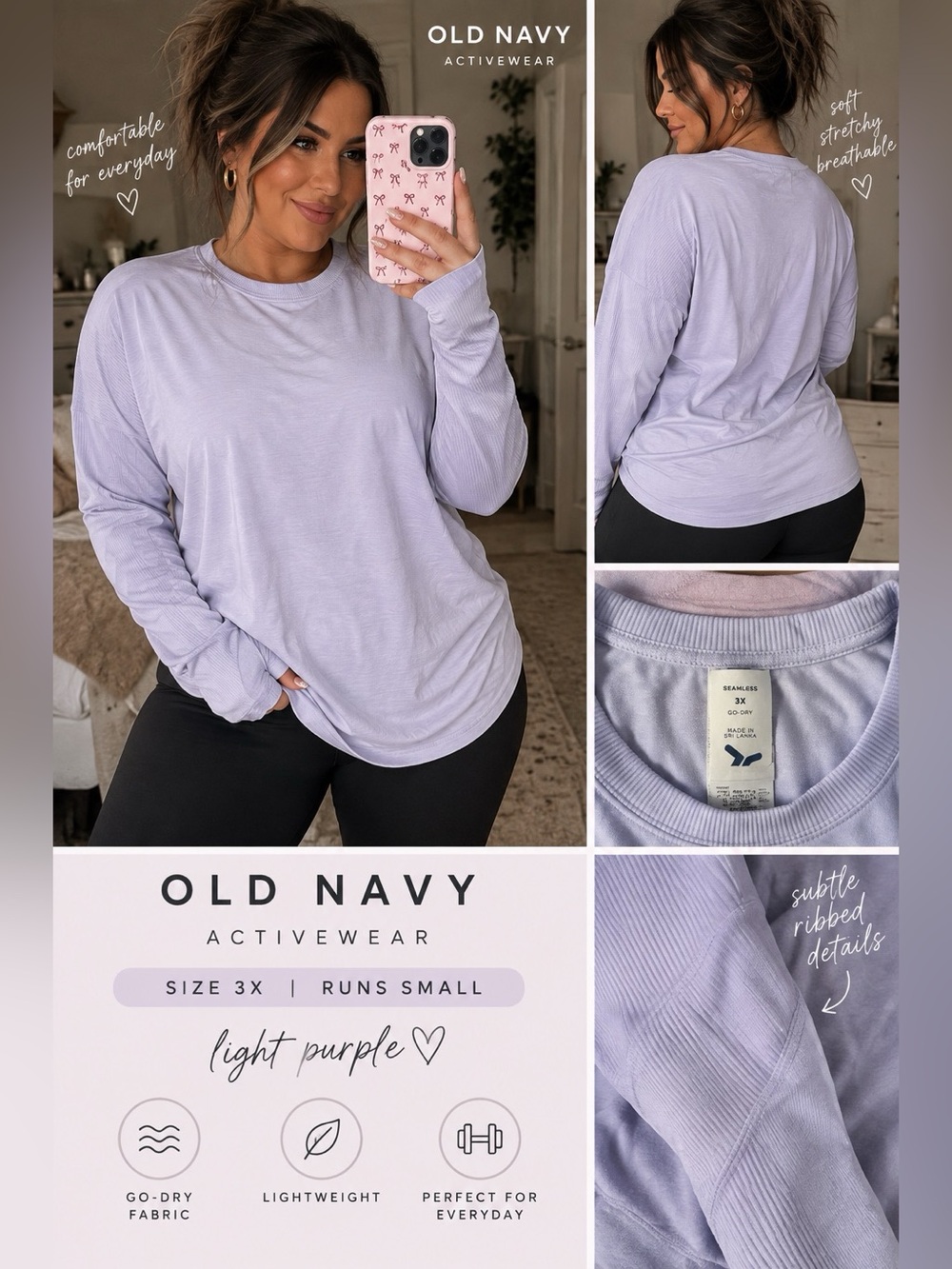 Old Navy Lilac active wear top